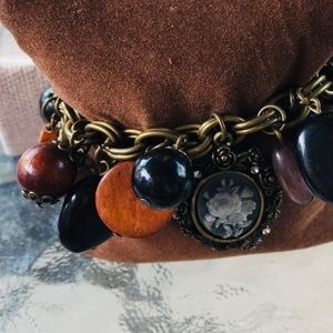 Vintage Charm Gold Tone Bracelet